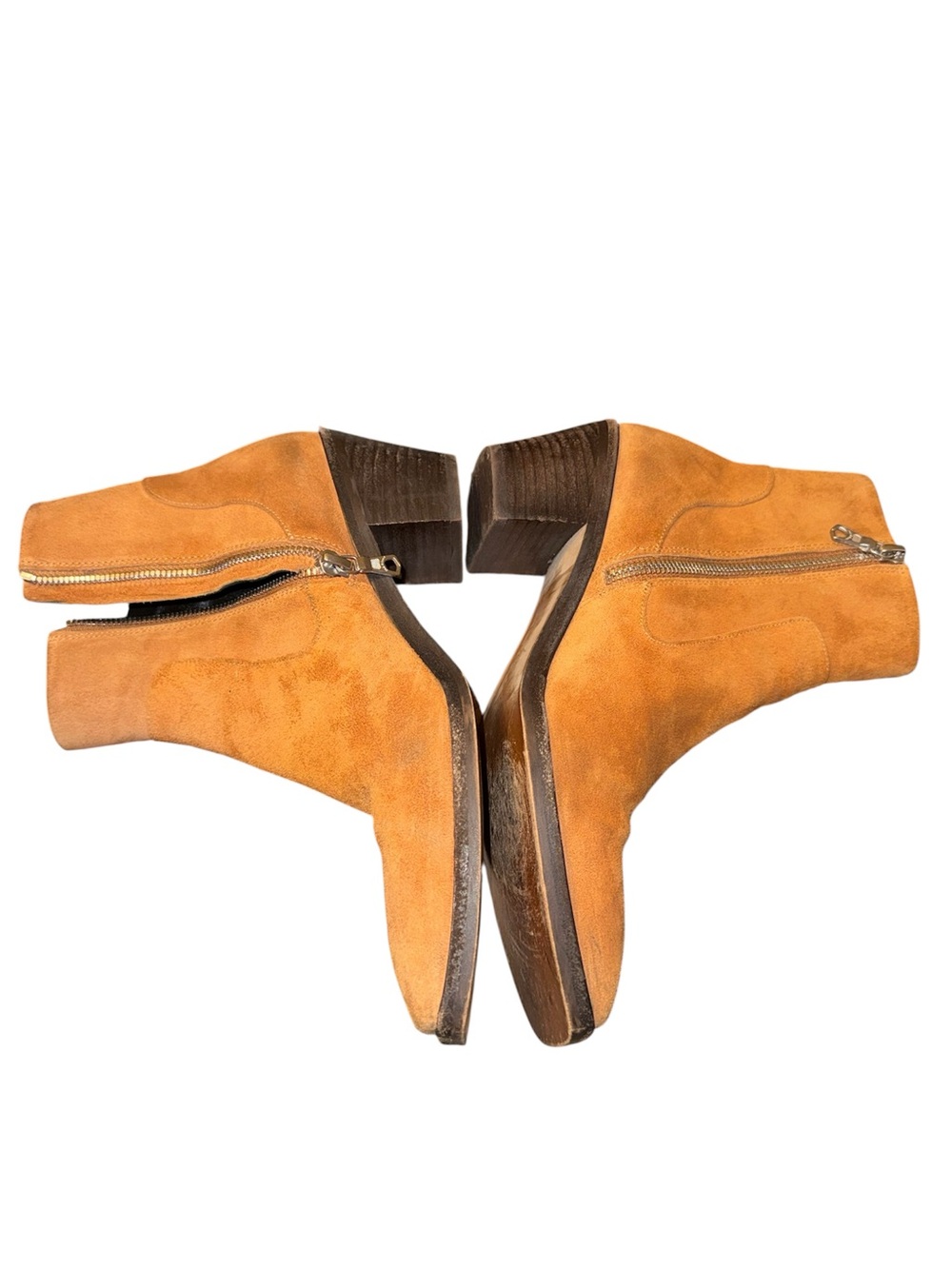 rag & bone rust Leather zip Ankle Boots
